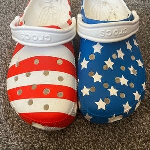 American themed CROCS